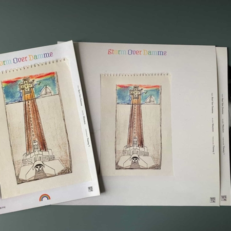 Vinylplaat Woesten 45 toeren met prentenboek